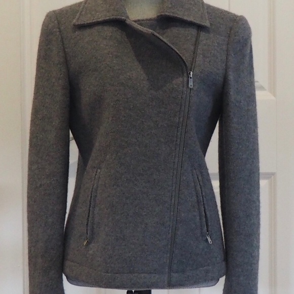 Ann Taylor gray wool biker - Picture 1 of 6